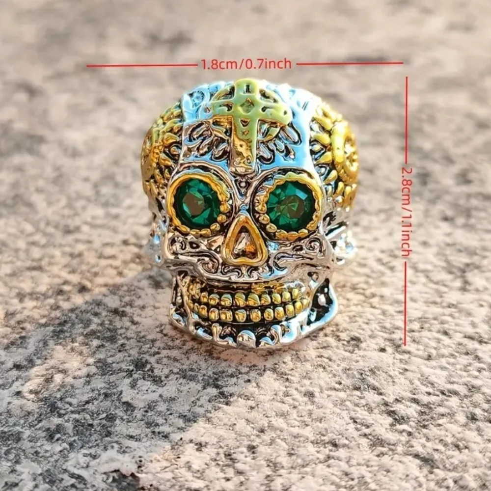 Retro Skull Head Ring